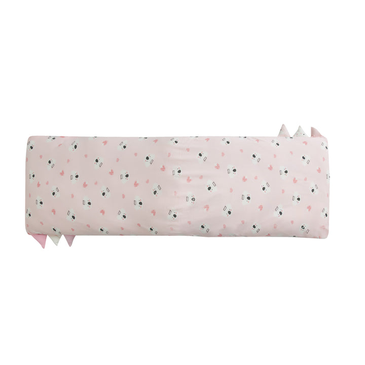 Baby Kids Bamboo Pillow Case Baby Bed-Time Hug Pillow Jumbo Pillow w Teething Tag Pink w White Koalas - quixoticmuses