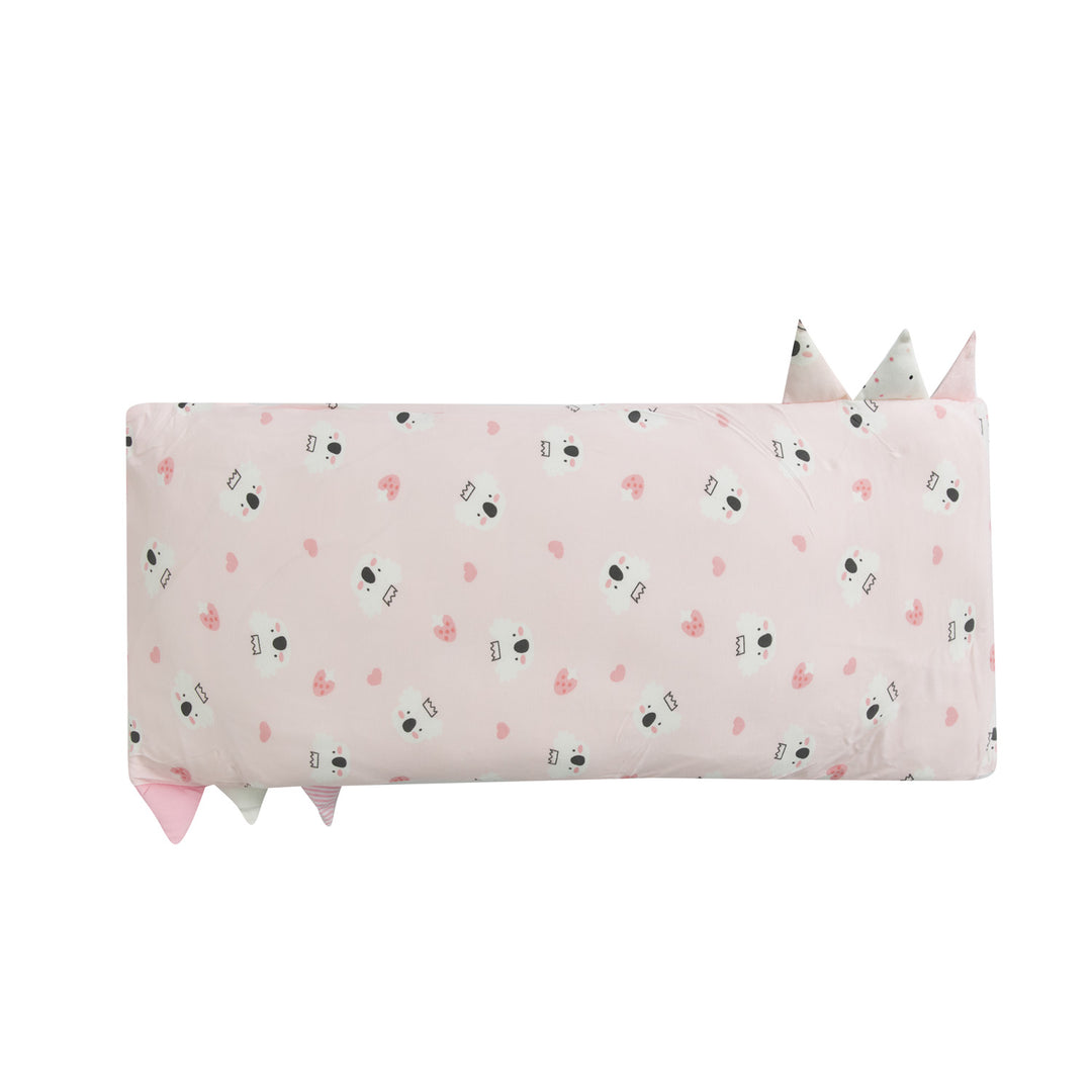 Baby Kids Bamboo Pillow Case Baby Bed-Time Hug Pillow Jumbo Pillow w Teething Tag Pink w White Koalas - quixoticmuses