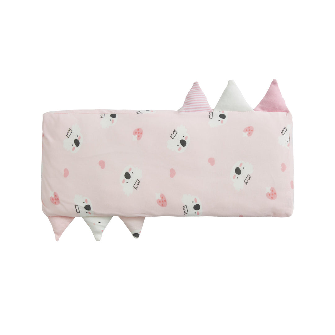 Baby Kids Bamboo Pillow Case Baby Bed-Time Hug Pillow Jumbo Pillow w Teething Tag Pink w White Koalas - quixoticmuses