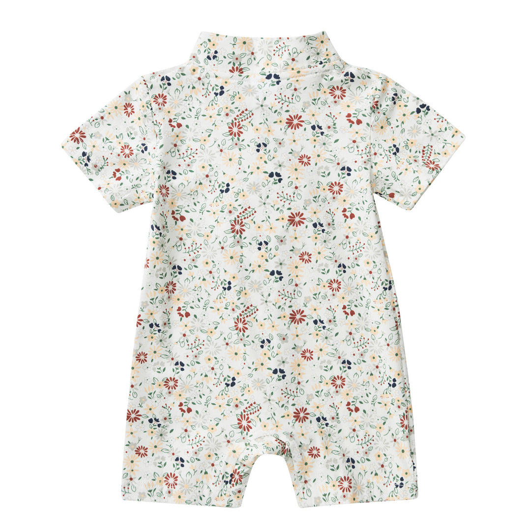 Blossom Harmony Collection Baby Boy Beige Little Flower Cheongsam Romper Family Wear 0801 - quixoticmuses