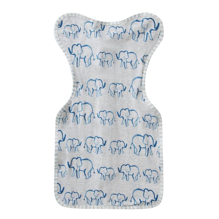 Infant Transition Swaddle w Arm Freedom 2-Way Zipper Elephant - quixoticmuses