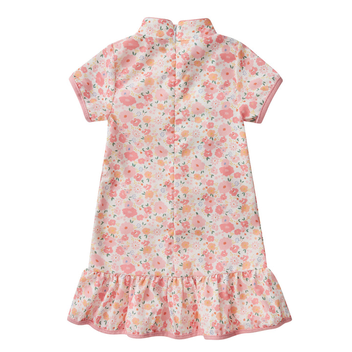 Baby Girl Pink Floral Cheongsam Dress 0820X - quixoticmuses