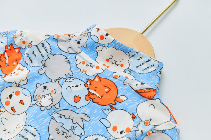 Purrfect Family Paws Baby Boy Blue Little Cats Cheongsam Romper Family Wear 0801 - quixoticmuses