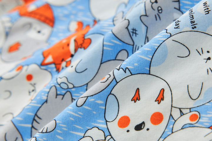 Purrfect Family Paws Baby Boy Blue Little Cats Cheongsam Romper Family Wear 0801 - quixoticmuses