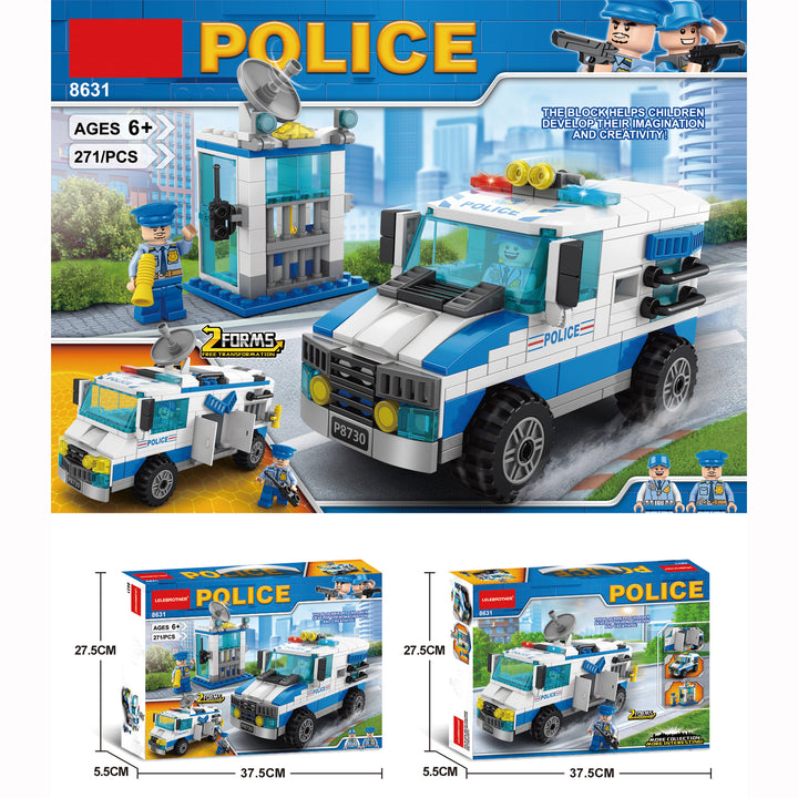 Kids 271 Pcs Building Blocks Police Car - quixoticmuses