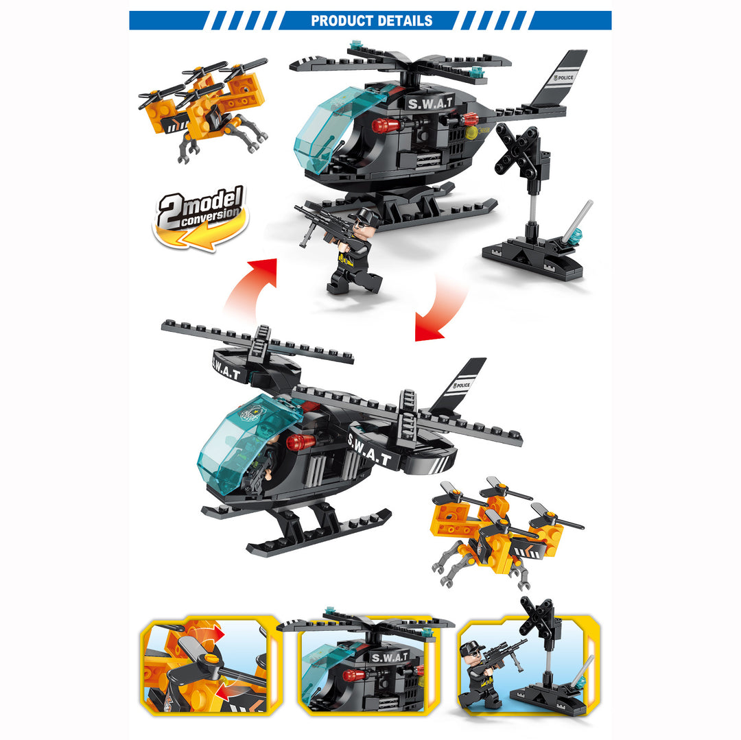 Kids 200 Pcs Building Blocks The Swat Team Dispatched - quixoticmuses