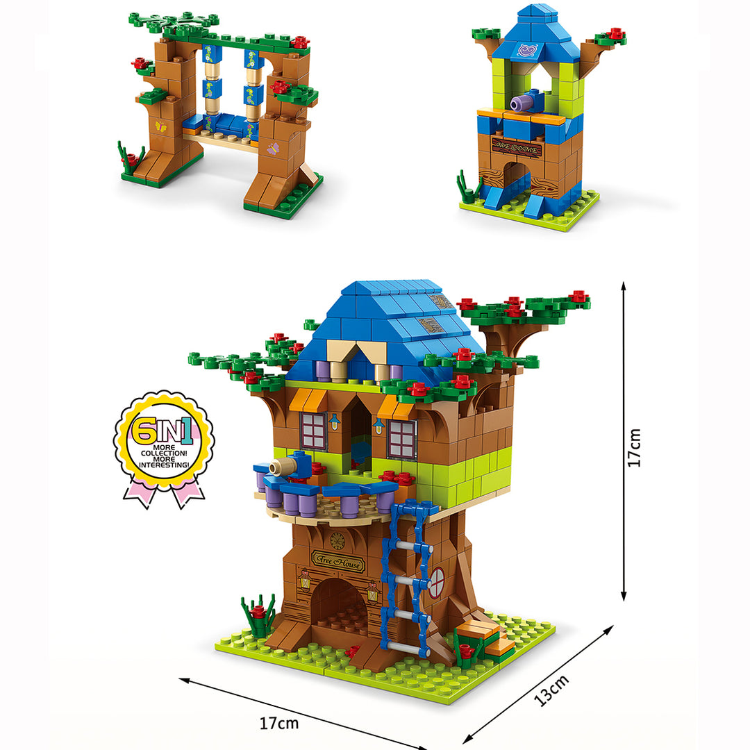 Kids 1000 Pcs Building Blocks Tree House - quixoticmuses