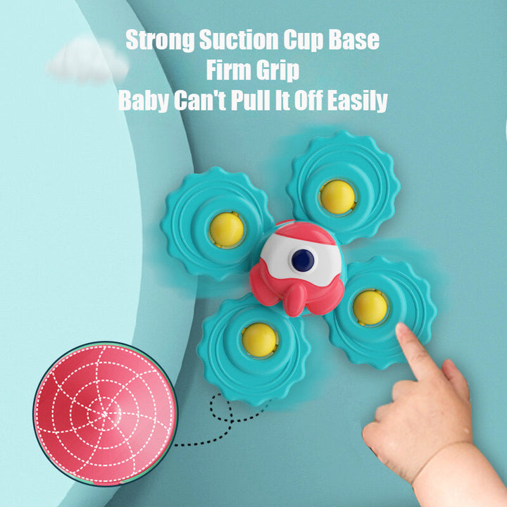 Huanger Suction Cup Spinning Toy Baby Bath Toys Sand Hammer Teething Toy - quixoticmuses