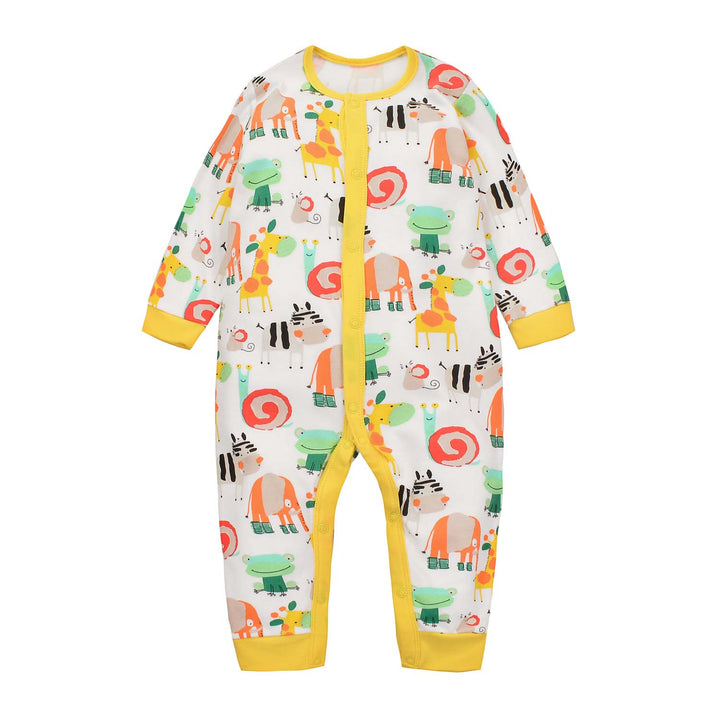 Baby Sleepsuit Snail Frog Elephant Giraffe Jumpsuit All In One - quixoticmuses