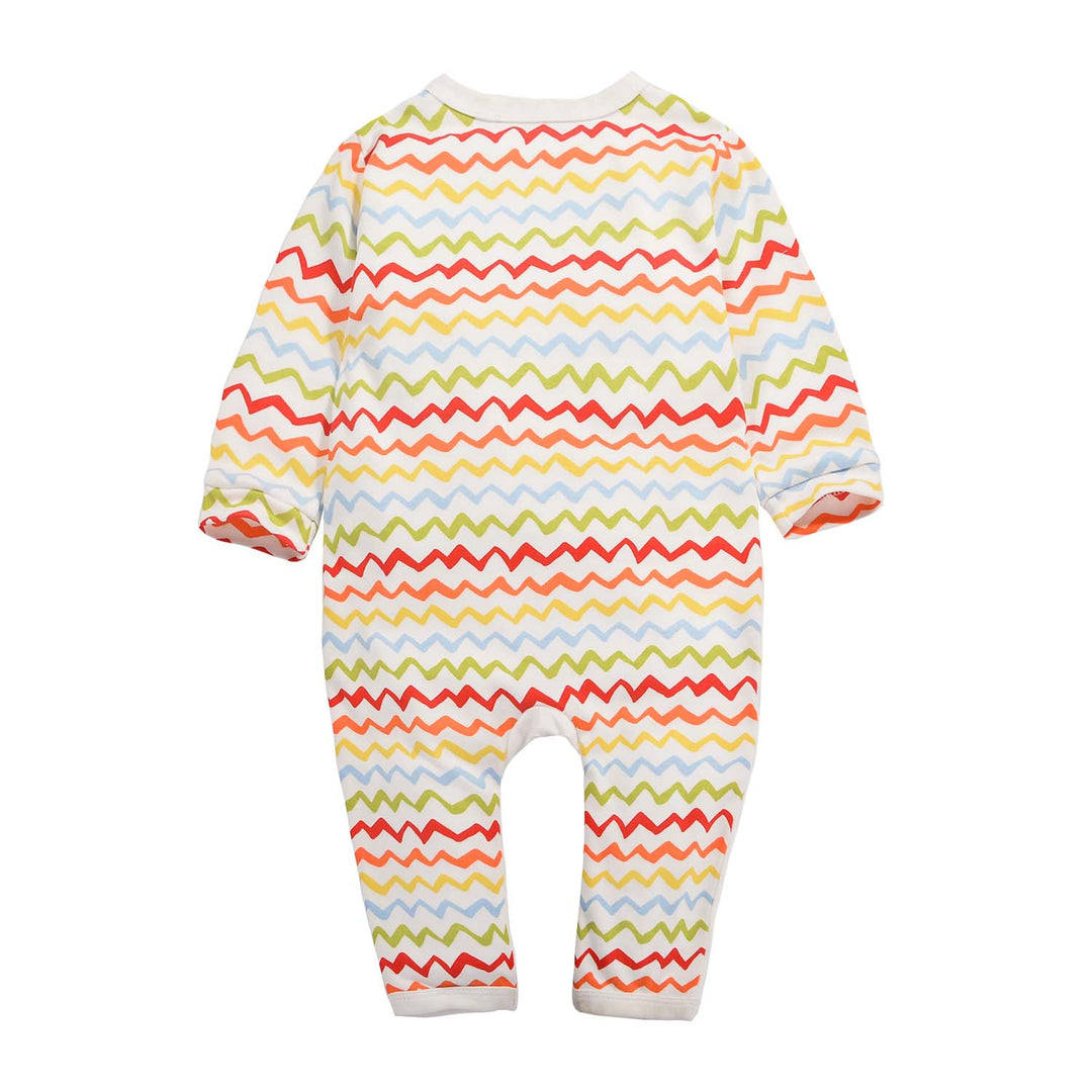 Baby Mommy Loves Me Colorful Sleeves Jumpsuit All In One - quixoticmuses