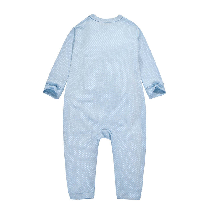 Baby Blue w White Dots Mummy Is Beautiful Jumpsuit All In One - quixoticmuses