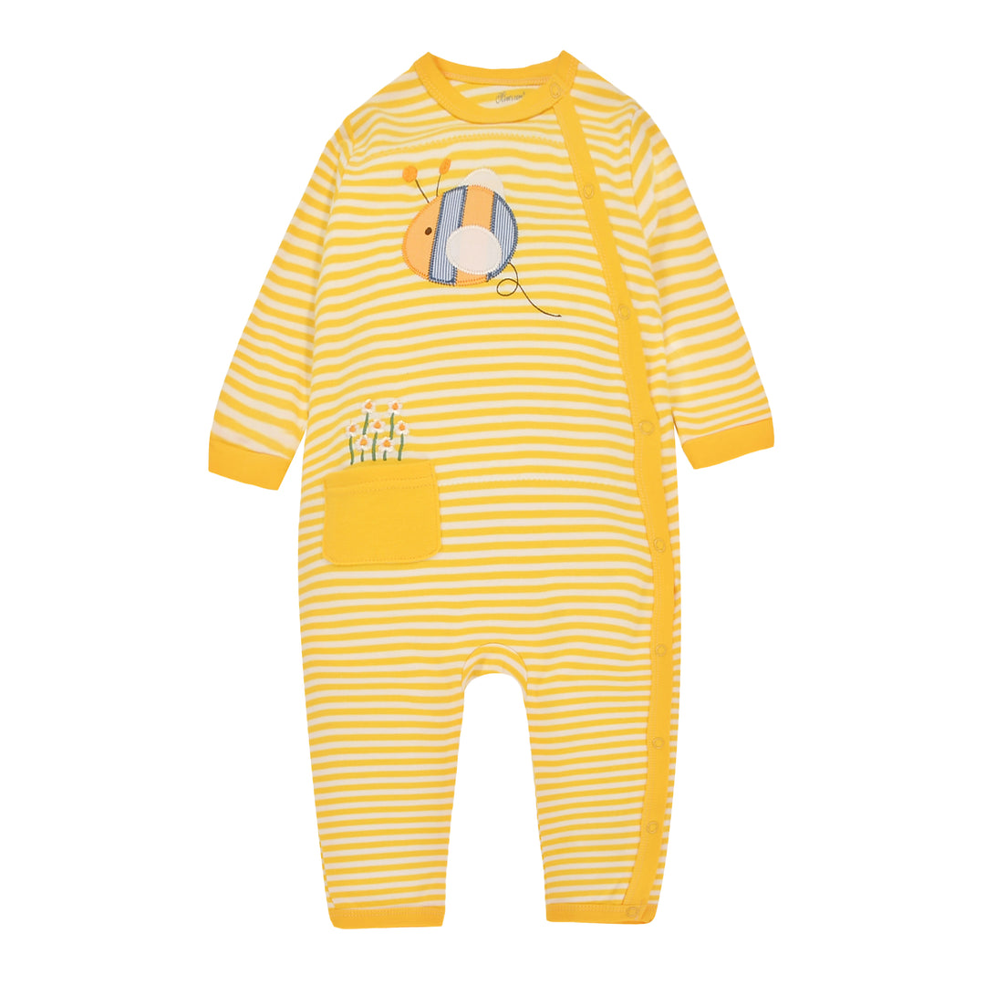 Baby Yellow Stripes Bee Jumpsuit All In One - quixoticmuses