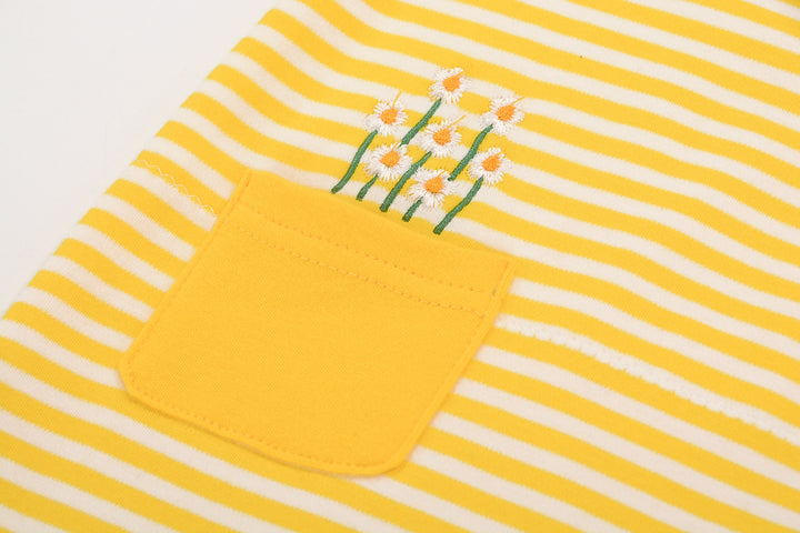 Baby Yellow Stripes Bee Jumpsuit All In One - quixoticmuses