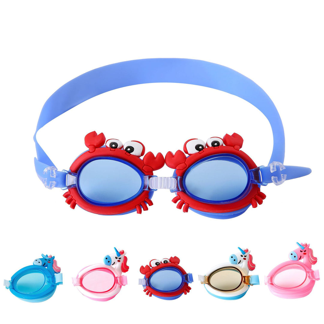 Kid's Swimming Goggles Anti-fog Wide Vision Silicone Frame - quixoticmuses