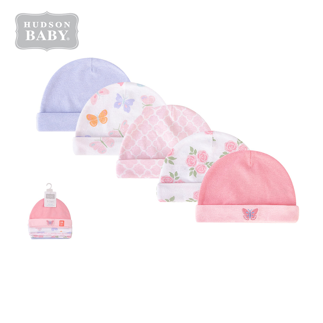 Baby 5pc Cap Set 00113CH | Baby Hat | Baby Beanie | Baby Head Wear - quixoticmuses