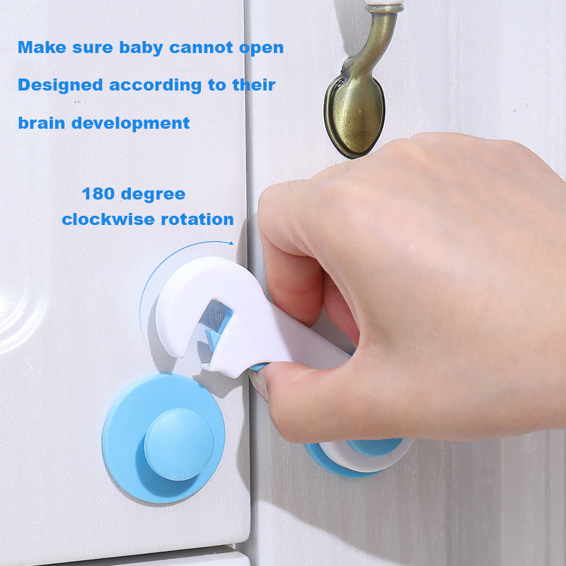 Baby Kids Drill Free Furniture Cabinet Cupboard Drawer Fridge Safety Lock 3M Adhesives Cabinet Latches - quixoticmuses