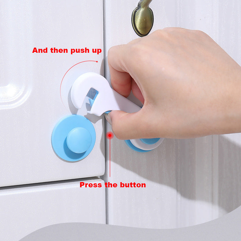 Baby Kids Drill Free Furniture Cabinet Cupboard Drawer Fridge Safety Lock 3M Adhesives Cabinet Latches - quixoticmuses