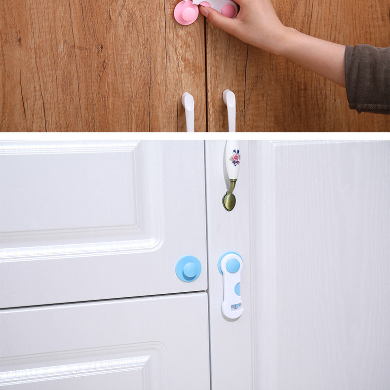 Baby Kids Drill Free Furniture Cabinet Cupboard Drawer Fridge Safety Lock 3M Adhesives Cabinet Latches - quixoticmuses