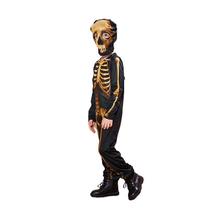 Kids Halloween Costume Golden Skeleton FT22553 - quixoticmuses