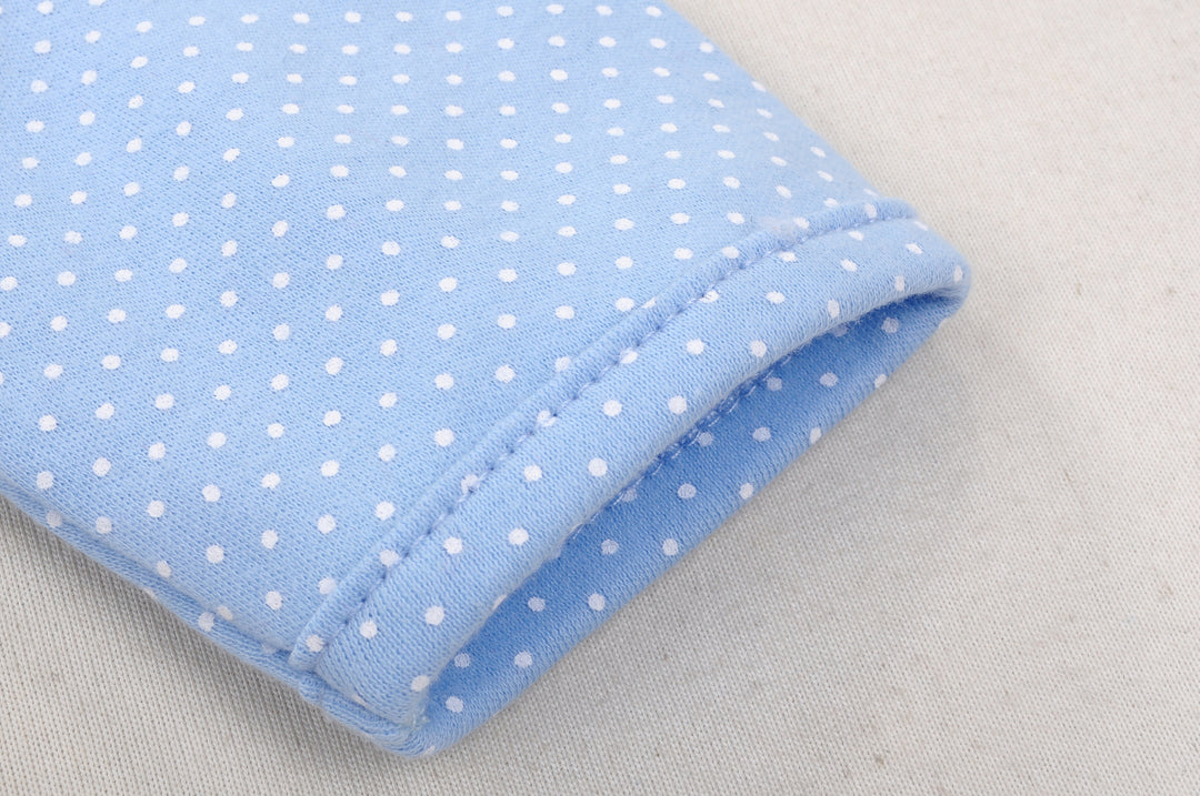 Baby Blue w White Dots Little Puppy Jumpsuit All In One - quixoticmuses