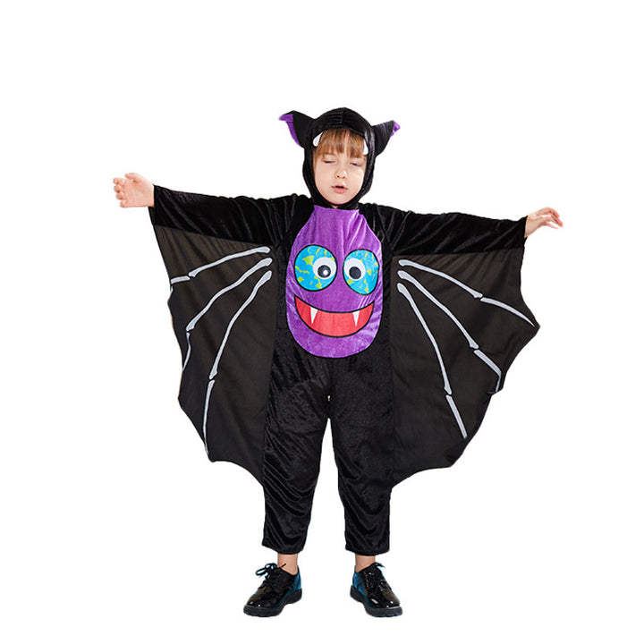 Kids Halloween Costume Purple Face Bat Cosplay FT22543 - quixoticmuses