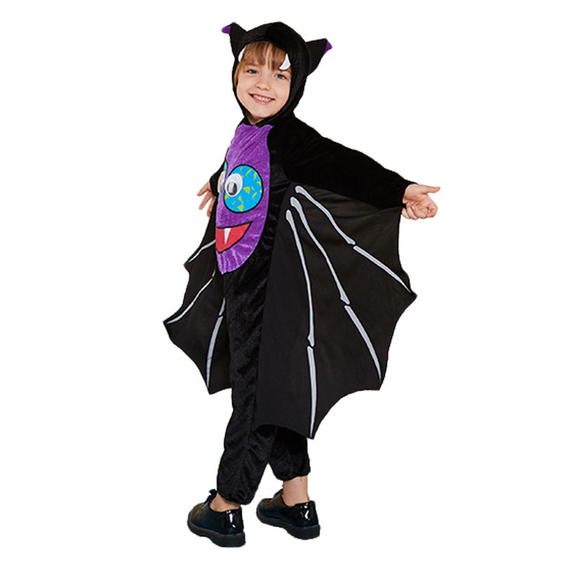 Kids Halloween Costume Purple Face Bat Cosplay FT22543 - quixoticmuses