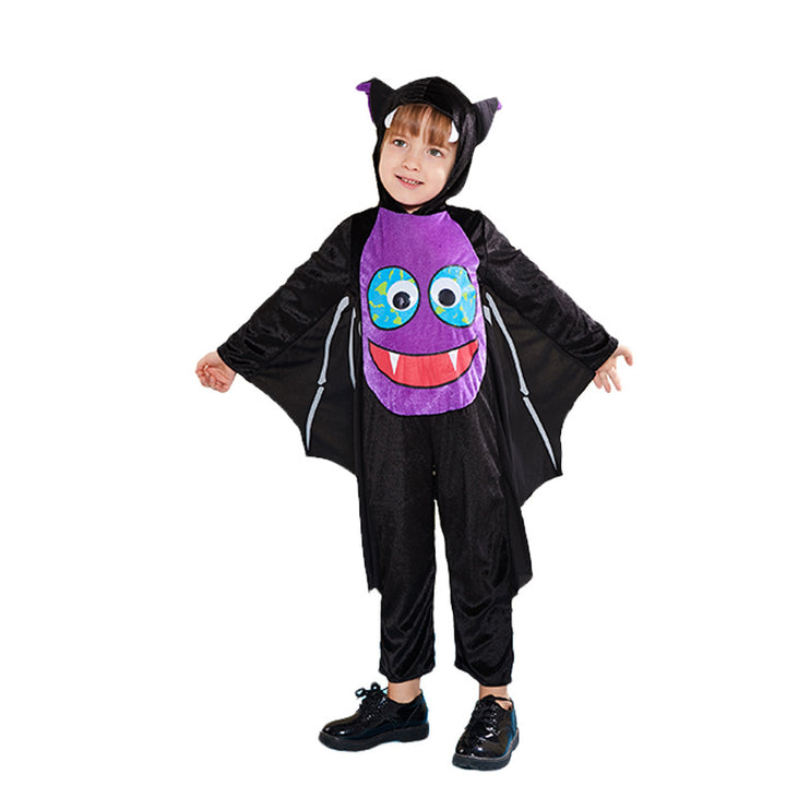 Kids Halloween Costume Purple Face Bat Cosplay FT22543 - quixoticmuses