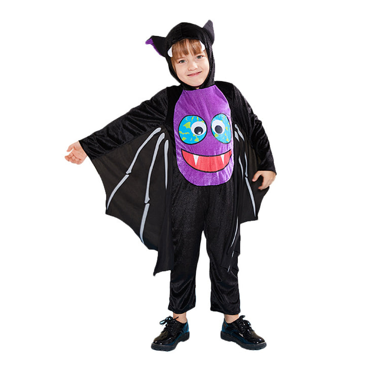 Kids Halloween Costume Purple Face Bat Cosplay FT22543 - quixoticmuses