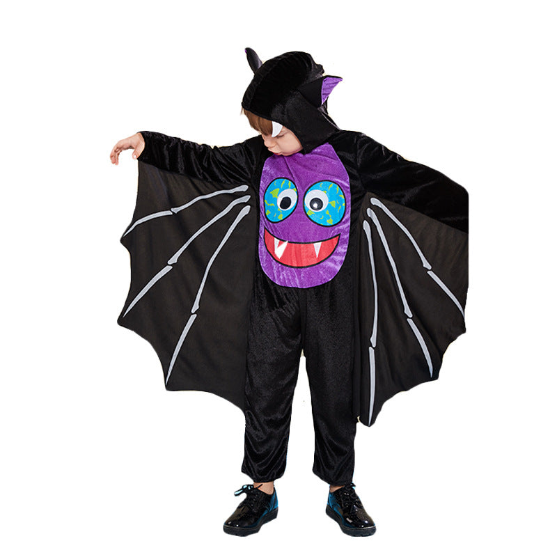 Kids Halloween Costume Purple Face Bat Cosplay FT22543 - quixoticmuses