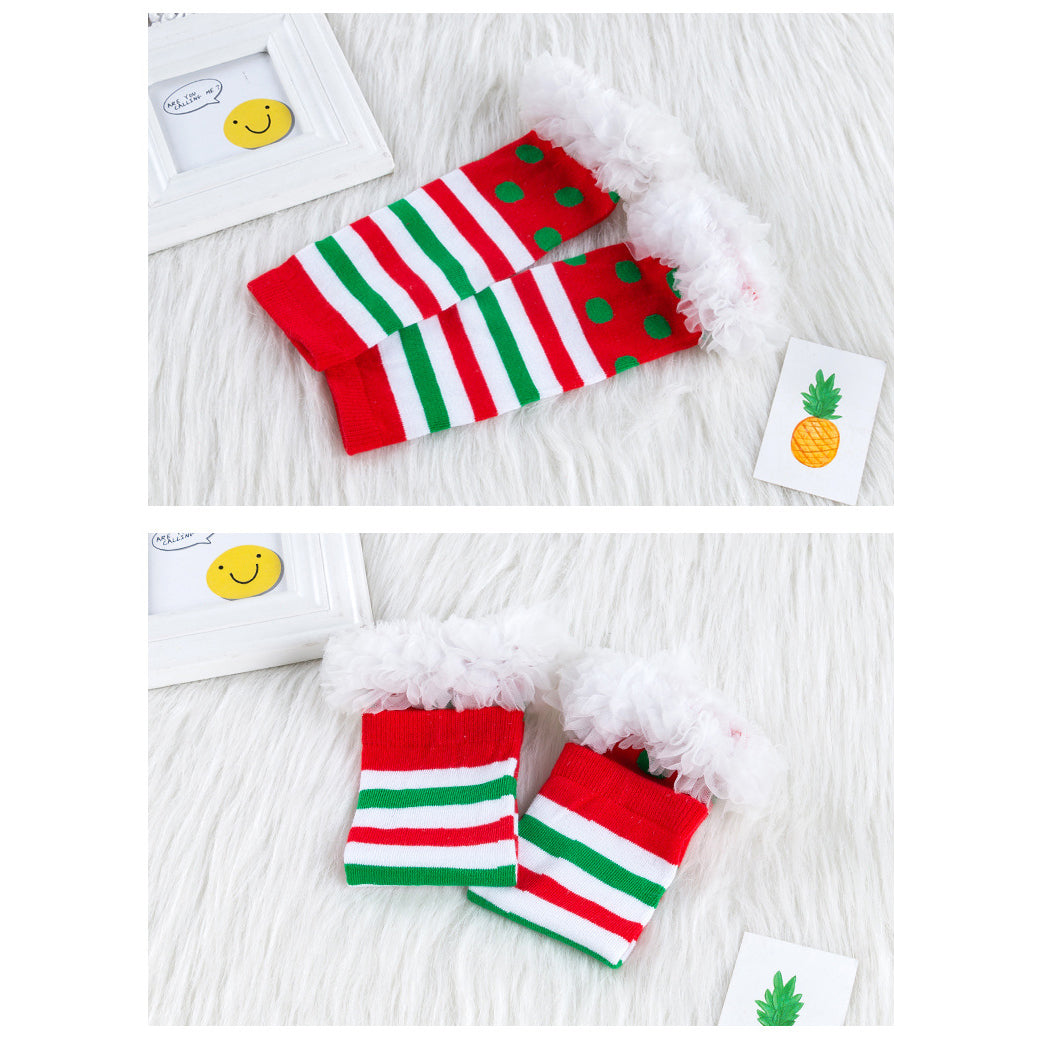 Baby Girl Christmas Outfit Christmas Socks - 1124 - quixoticmuses