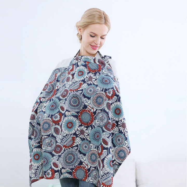 Breathable Cotton Baby Feeding Nursing Cover Mummy Breastfeeding Cover Poncho Shawl Stroller Blanket - quixoticmuses