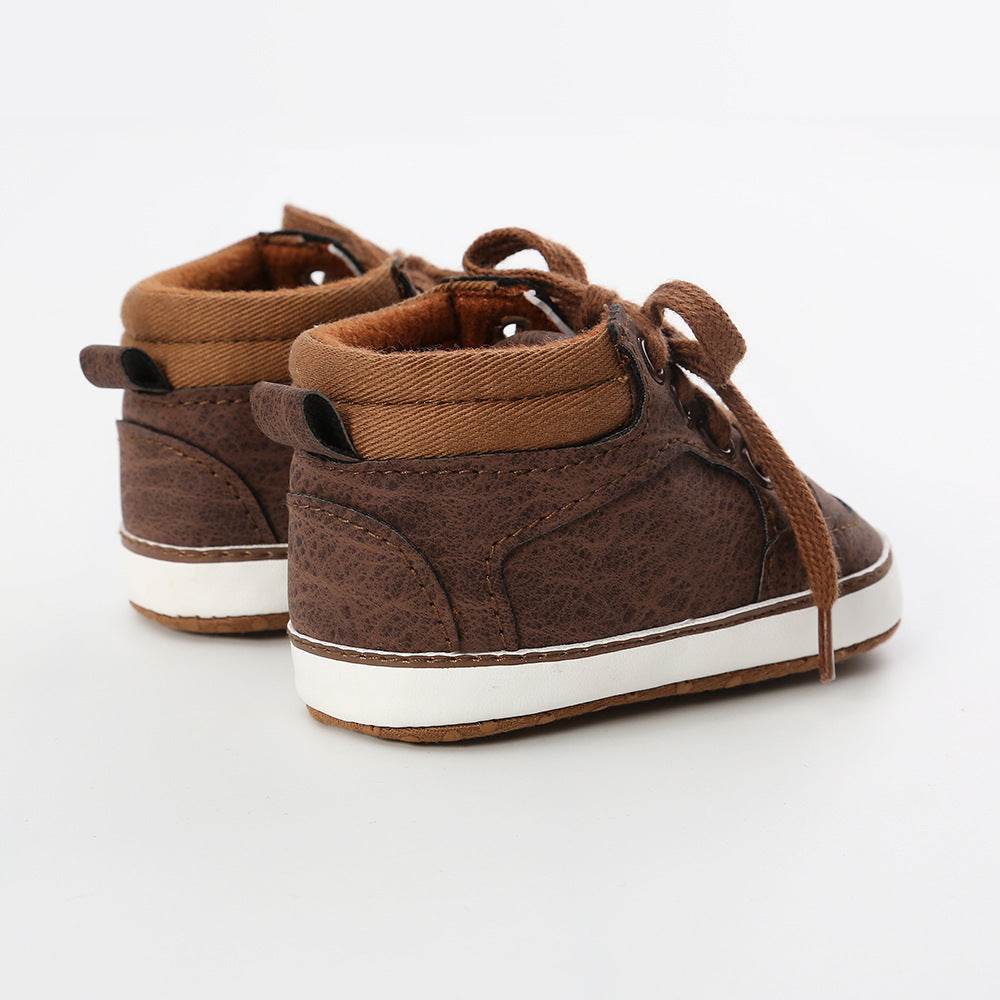 Baby Boy PU Leather Sneakers - 0912 - quixoticmuses