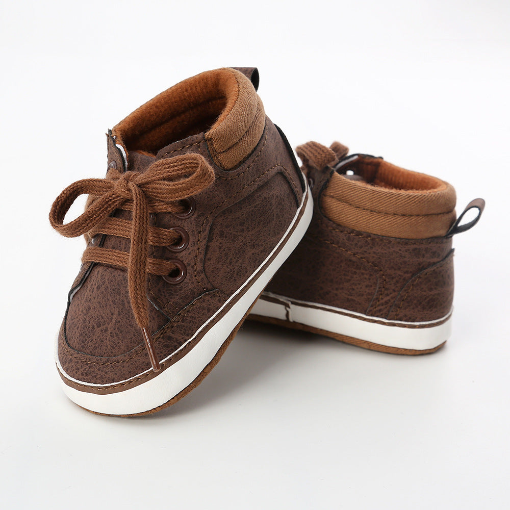 Baby Boy PU Leather Sneakers - 0912 - quixoticmuses