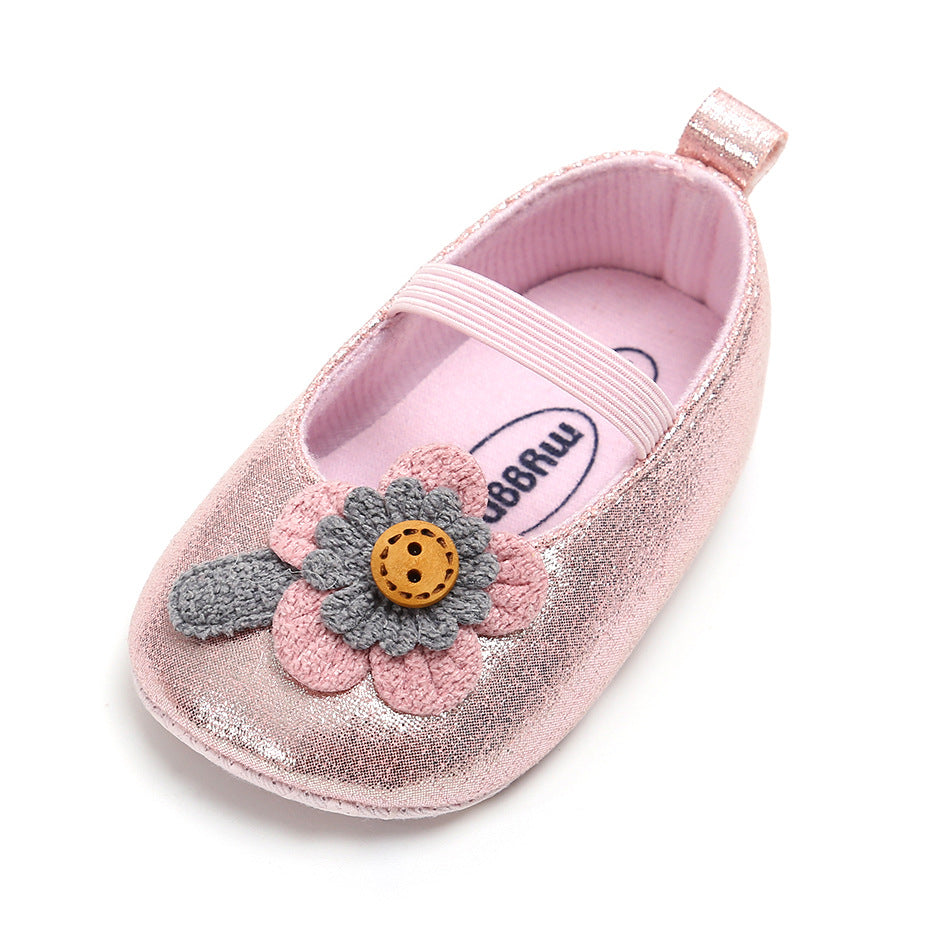 Baby Girl Glitter Flats Sunflower - 0912 - quixoticmuses