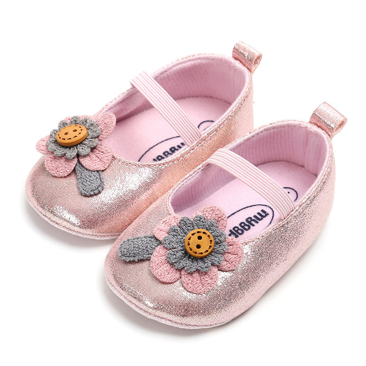 Baby Girl Glitter Flats Sunflower - 0912 - quixoticmuses