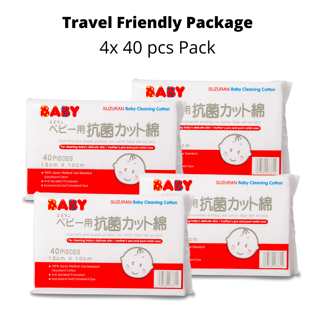 Suzuran Baby Antibacterial Cute Cotton | Baby Wipes | Baby Cleaning | Wounds Cleaning - quixoticmuses