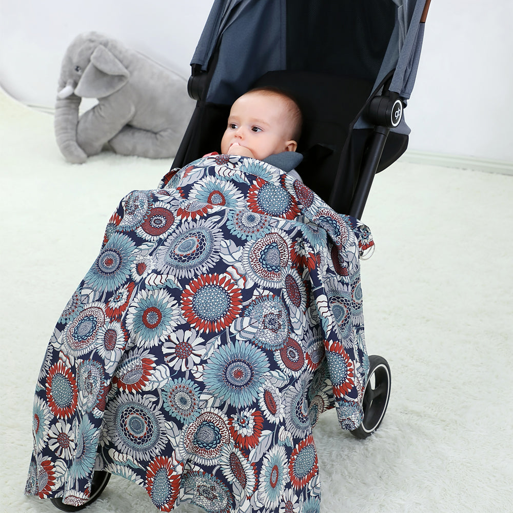 Breathable Cotton Baby Feeding Nursing Cover Mummy Breastfeeding Cover Poncho Shawl Stroller Blanket - quixoticmuses