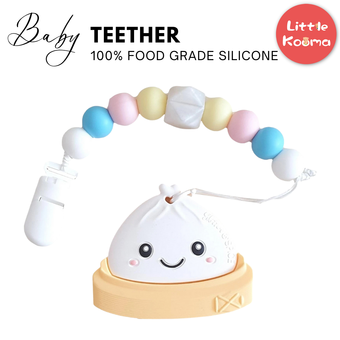 Baby Teether Set Dim Sum Bao Silicone Teether Set By Glitter & Spice - quixoticmuses