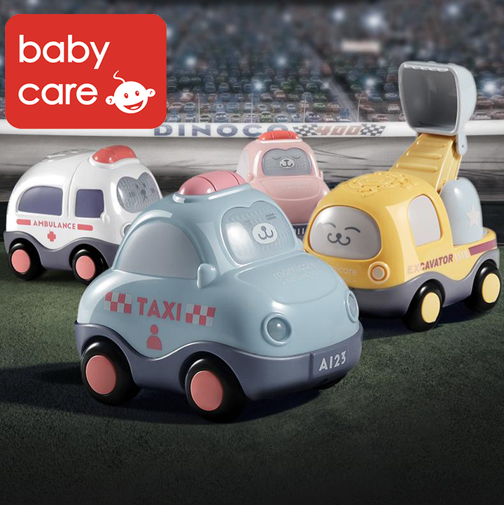 Babycare Baby Toys Mini Cars Set Cartoon Trucks Vehicles Transportation Car Toys for Boys and Girls 4pcs - quixoticmuses