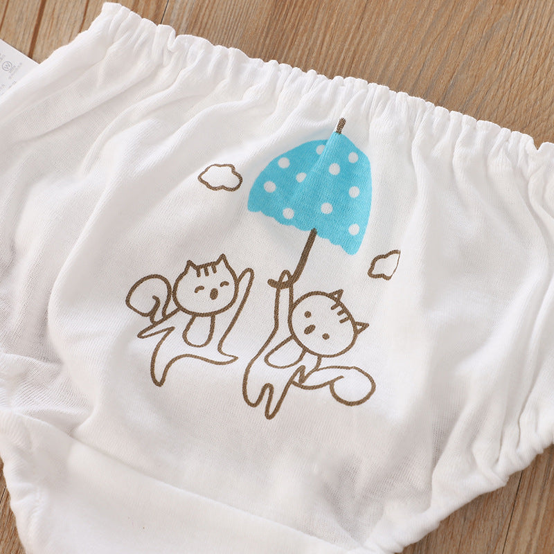 Baby Kid Girls Cotton Briefs Underwear Mushroom Bunny 2 Pack - quixoticmuses