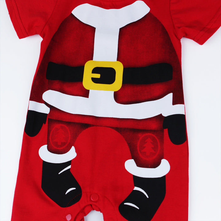 Baby Boy Christmas Outfit Santa Claus Romper Two Piece Set - 1125 - quixoticmuses