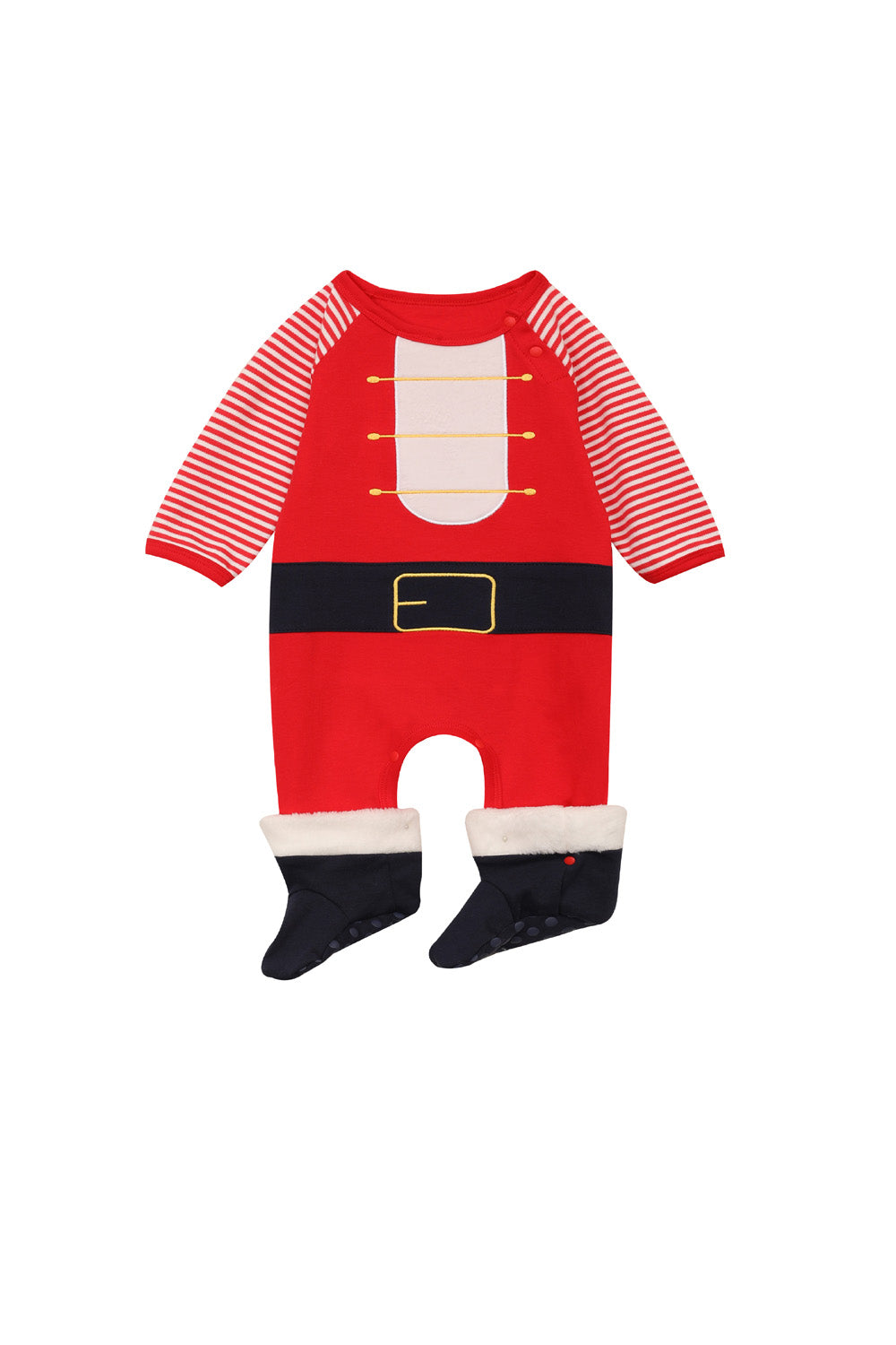 Baby Christmas Outfit Santa Long Sleeve All In One Jumpsuit w Hat n Boots - quixoticmuses