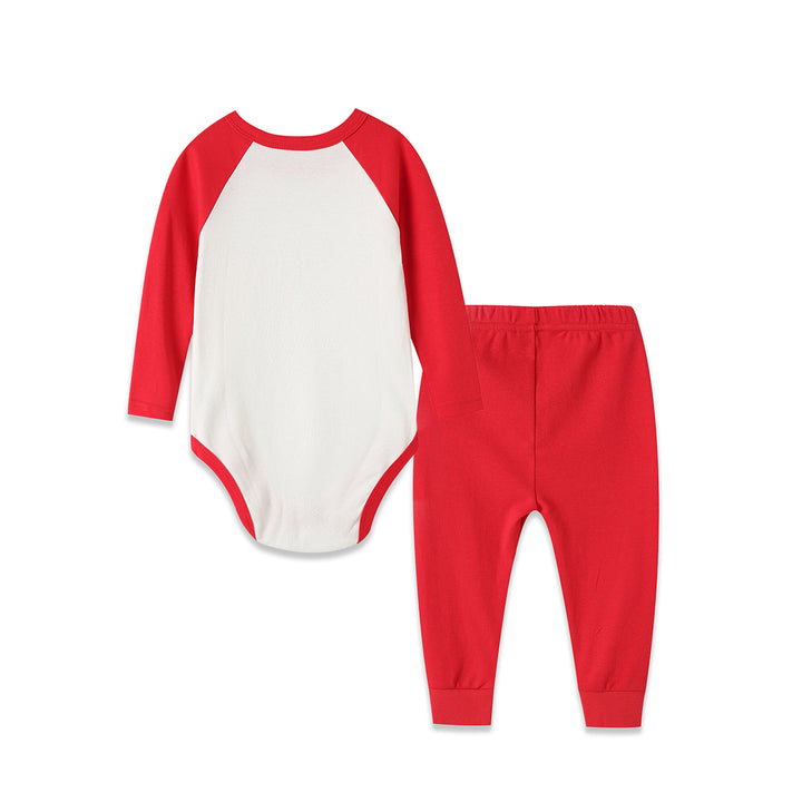 Baby Christmas Outfit Merry Christmas Santa Long Sleeve Bodysuit n Pants Two Piece Set - quixoticmuses