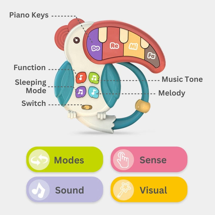 Kids Animal Toy Piano Musical Instruments For 18m Above Best For Early Education - quixoticmuses