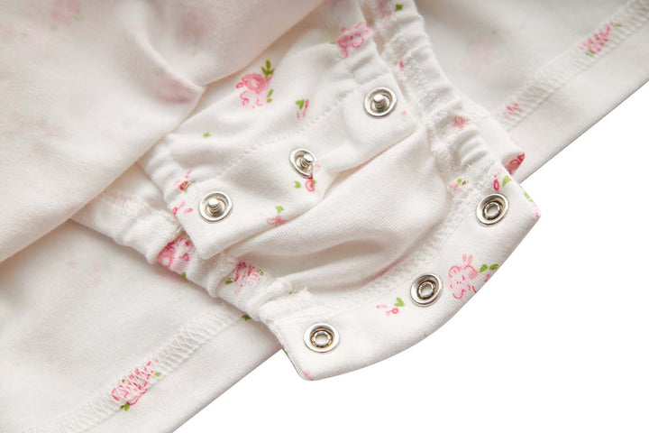 [ZBG04] Baby Girl White w Pink Rose Bodysuit Dress n Pink Cardigan w I Love Mummy 2 Pc Set - quixoticmuses