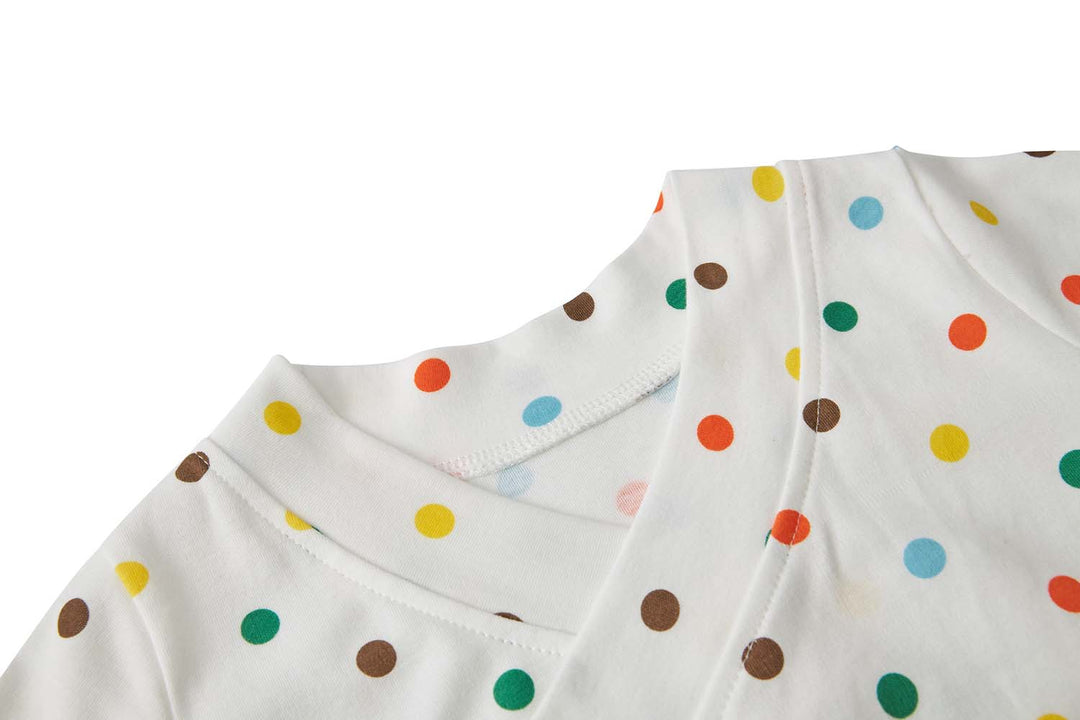 Baby Kimono Romper Colorful Polka Dots - quixoticmuses