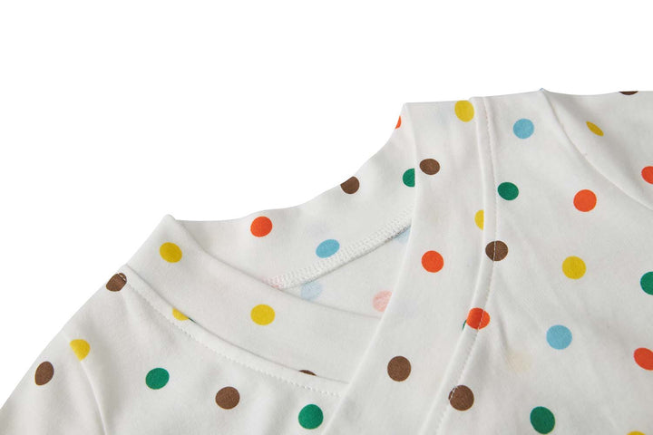 Baby Kimono Romper Colorful Polka Dots - quixoticmuses