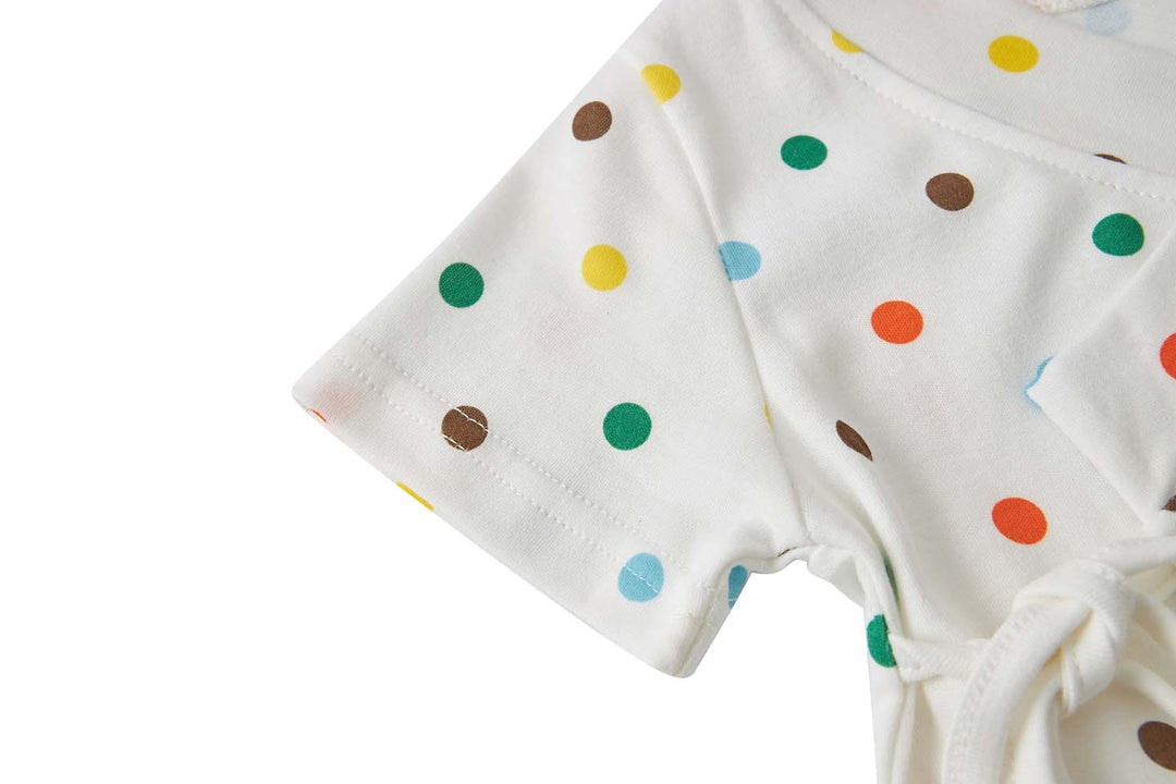 Baby Kimono Romper Colorful Polka Dots - quixoticmuses