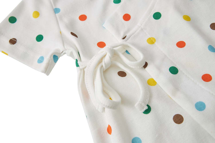 Baby Kimono Romper Colorful Polka Dots - quixoticmuses