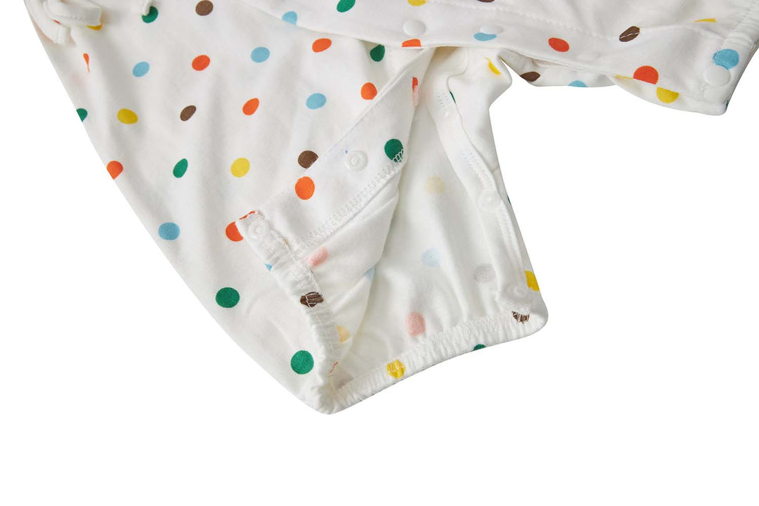 Baby Kimono Romper Colorful Polka Dots - quixoticmuses